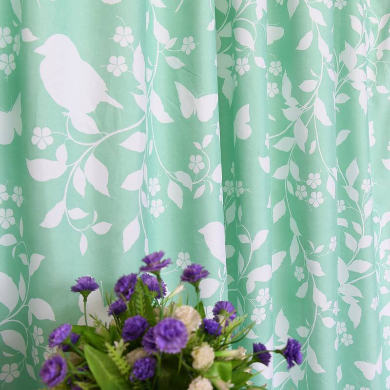 Serenta Birdsong Printed 2 Piece Curtain Set