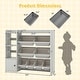 preview thumbnail 3 of 20, Costway Kids Toy Storage and Bookshelf, Wooden Bookcase with 4 Small - See Details