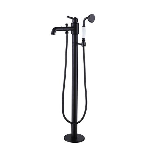 Rbrohant Single Handle Floor Mounted BAthtub Filler with Hand shower