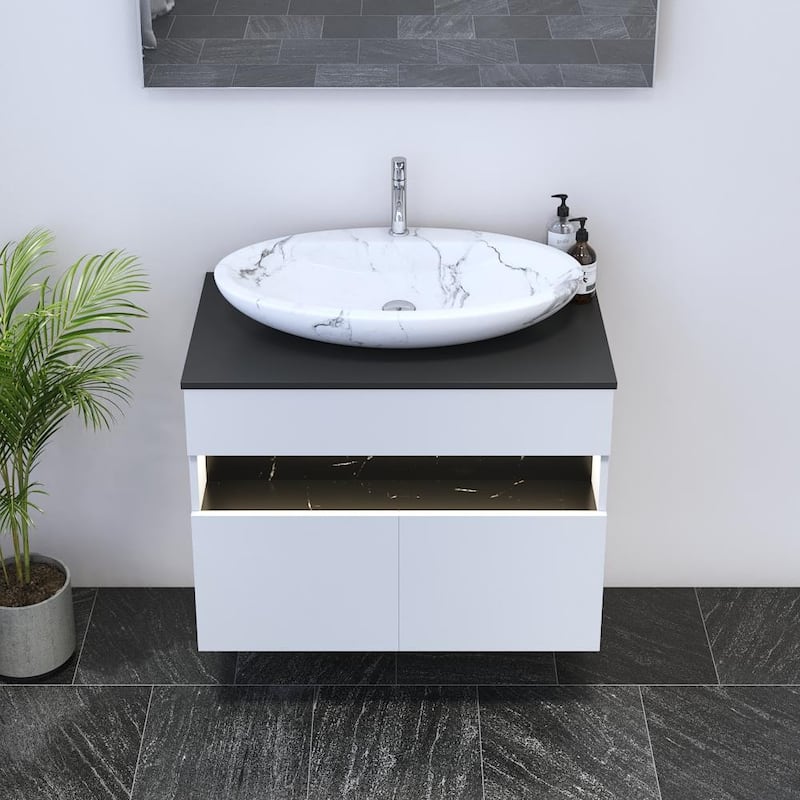 Laguna 2D 80 Floating Bathroom Vanity (32" Width)