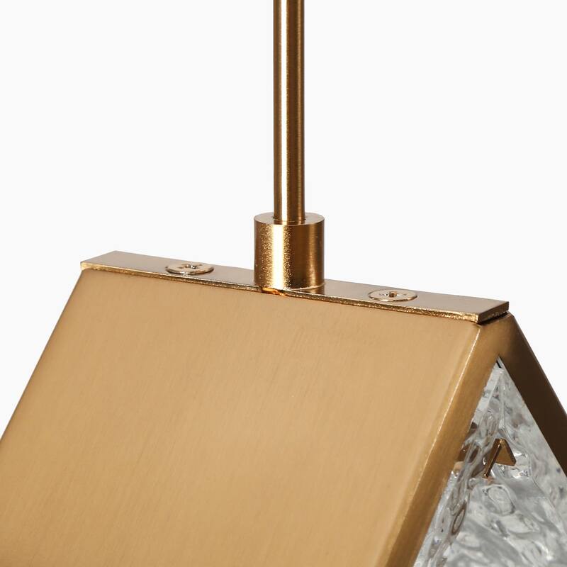 Modern Gold 3-Light LED Chandelier Cluster Kitchen Island Light for Dining Room - Dia. 16.9" x H 11.8"