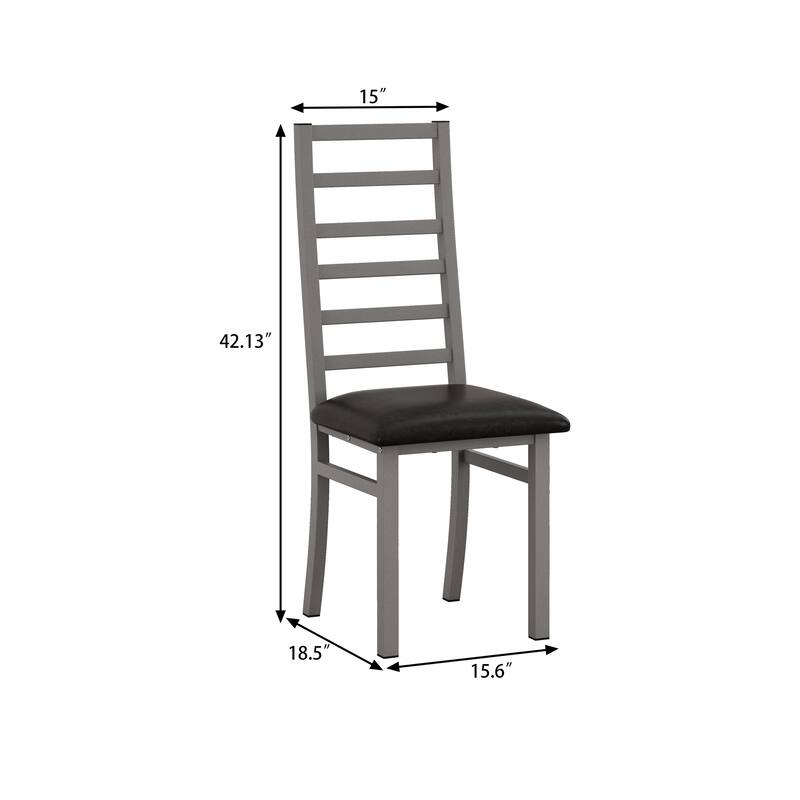5 Pcs Dining Table Set, Kitchen Dining Table Set with Extendable Rectangular Table and 4 Upholstered Dining Chairs
