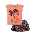 Toddler Girl Outfit Graphic Shirt and Skirt Set Pulla Bulla Sizes 1-3 Years