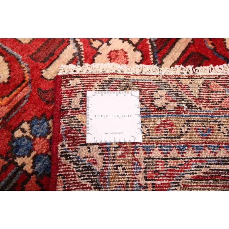 ECARPETGALLERY Hand-knotted Andelz Red Wool Rug - 3'5 x 10'2