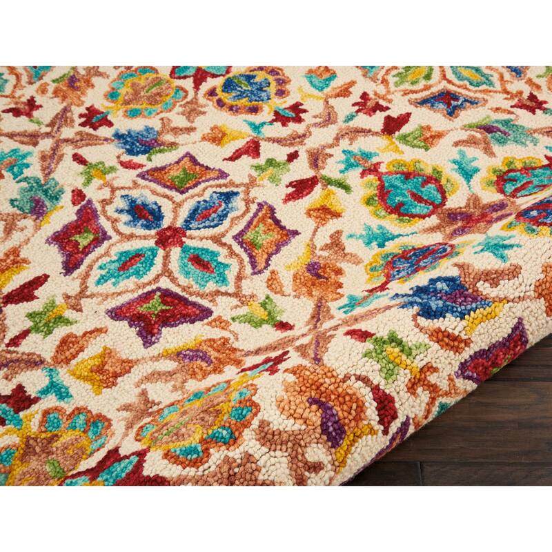 Nourison Vivid Hand-tufted Floral Wool Area Rug