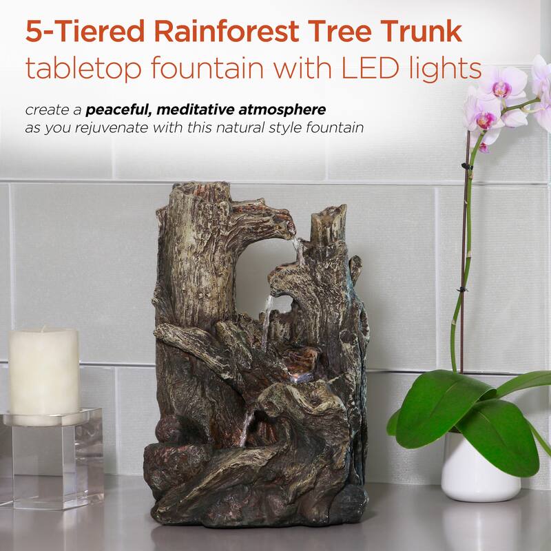 LED Light Tree Trunks Fountain