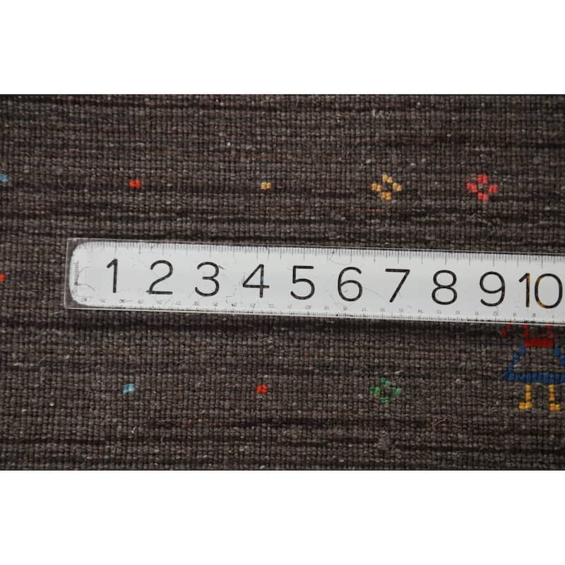 Hand Knotted Oriental 100% Wool Carpet Tribal Tribal Brown Gabbeh Area Rug - 8' 3'' X 5' 3''