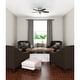 preview thumbnail 13 of 19, Hunter 42" Newsome Flush Mount Ceiling Fan w/ 3-Light LED Light Kit and Pull Chain - Transitional, Casual - Low Profile!