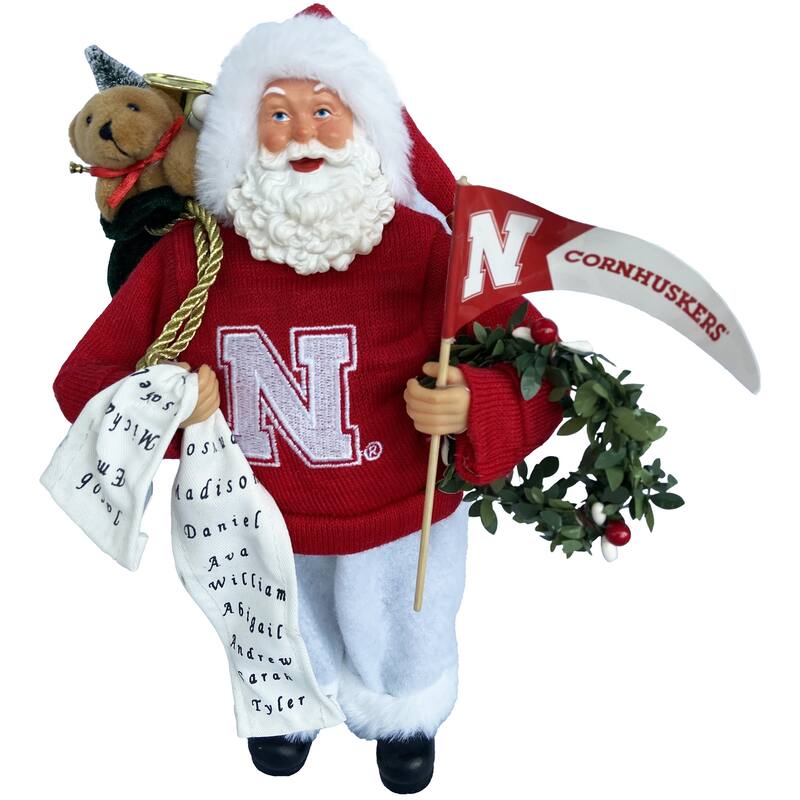 NCAA 12" Nebraska Proud Santa