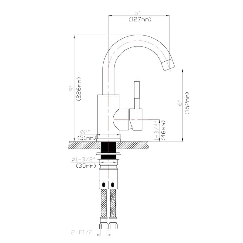 Brushed Nickel Centerset Bathroom Faucet
