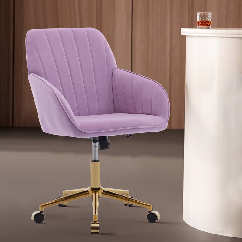 Modern Upholstered Swivel Office Chair
