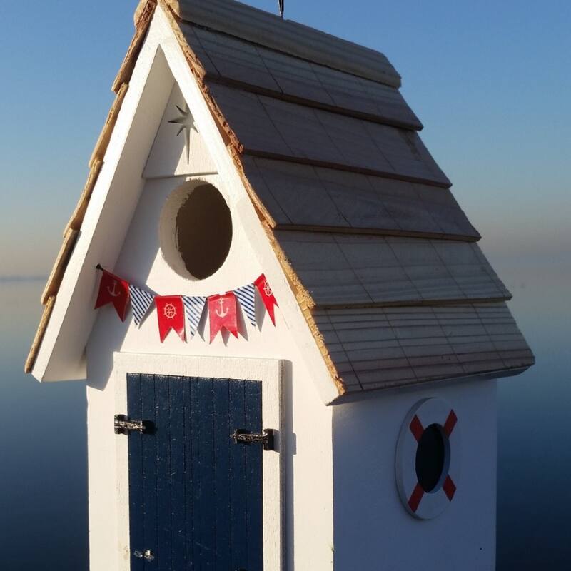Home Bazaar 8.5" x 6" x 6" Dockside Cabin Birdhouse - Blue