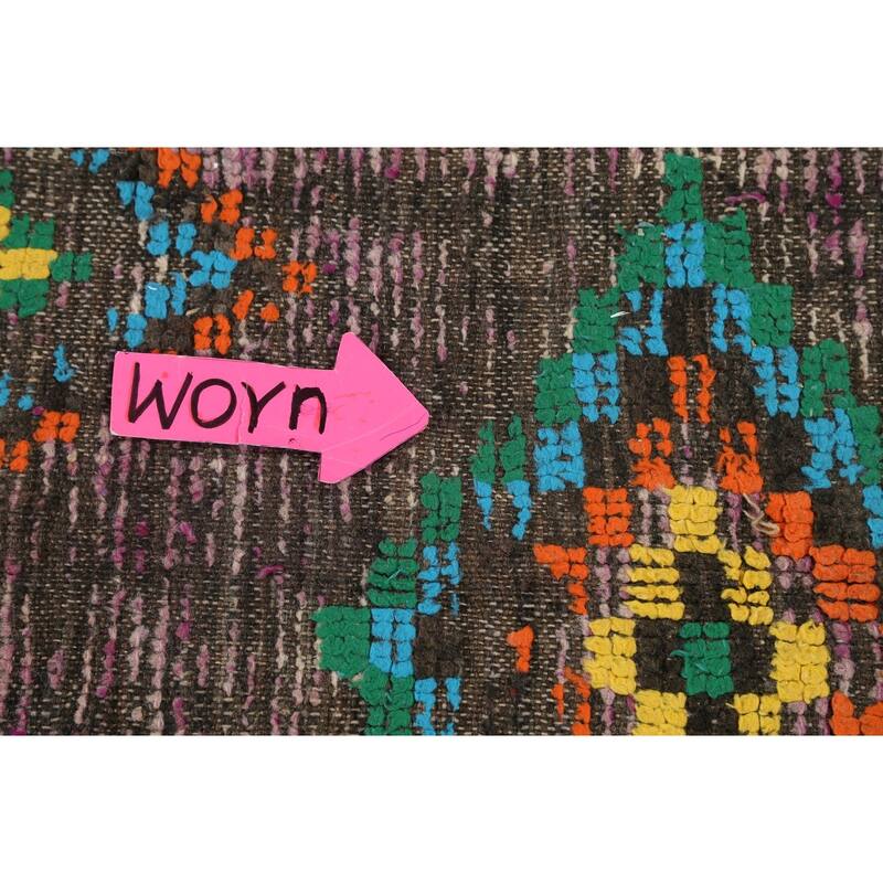 Antique Tribal Moroccan Oriental Wool Area Rug Handmade Foyer Carpet - 5'0" x 9'1"