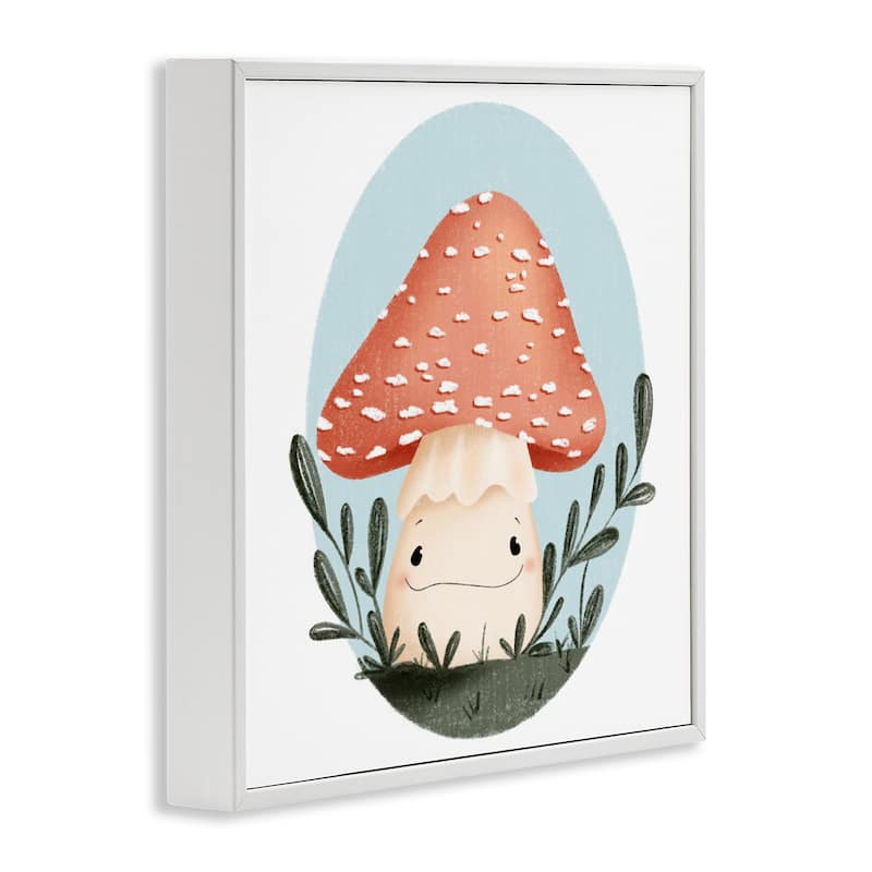 Stupell Smiling Mushroom In Nature Framed Giclee Art Design By Sarah Hickman