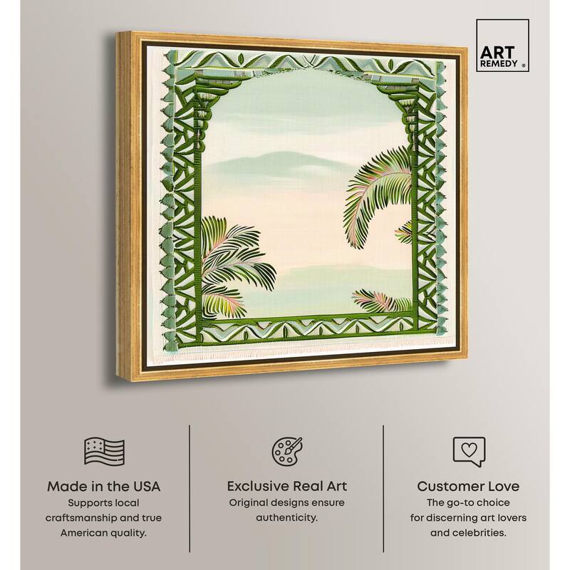 Palm View Vista Canvas by Art Remedy