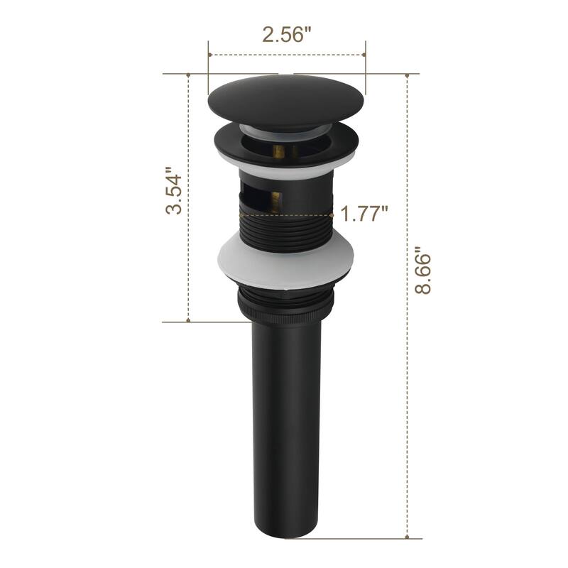 Bathroom Sink Pop Up Drain With Overflow Vessel Sink Lavatory Vanity Basin Drain Stopper Assembly