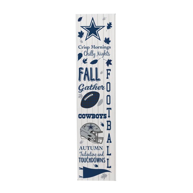 47" Double Sided Seasonal Porch Leaner, Dallas Cowboys - 47" x 11.25"