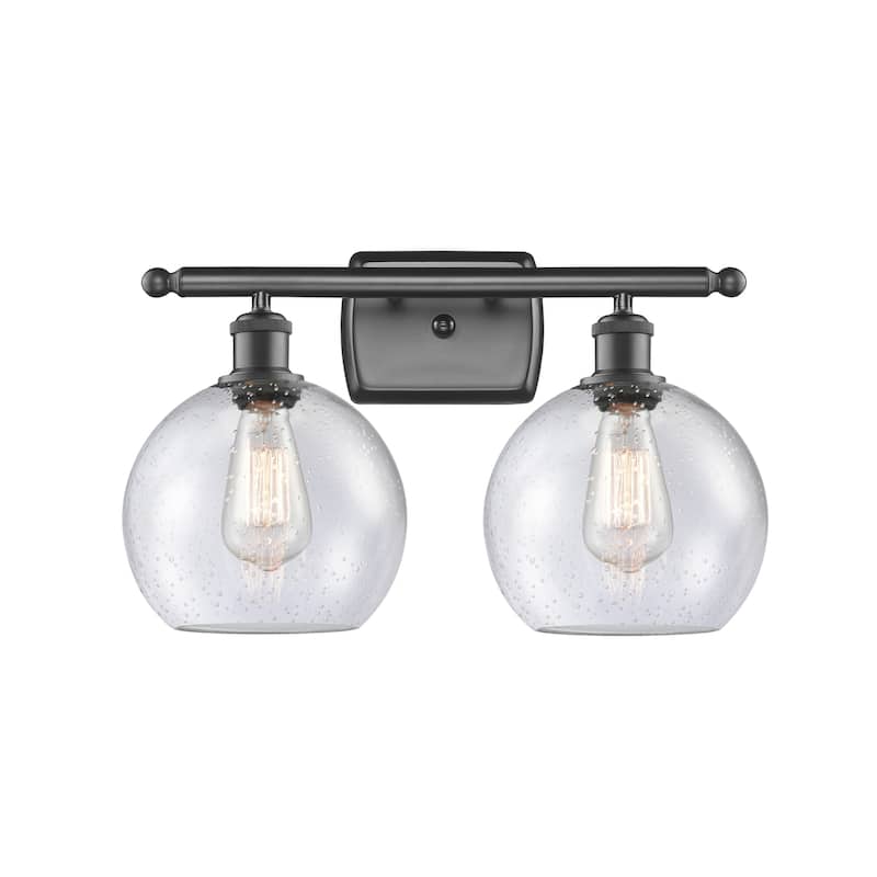 Innovations Lighting 516-2W-11-18 Athens Vanity Athens 2 Light 18" - Oil Rubbed Bronze / Seedy