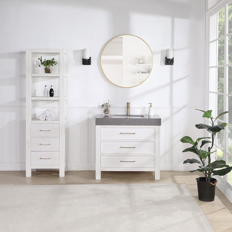 Miseno MV-703836 León 36" Free Standing Single Basin Vanity Set with