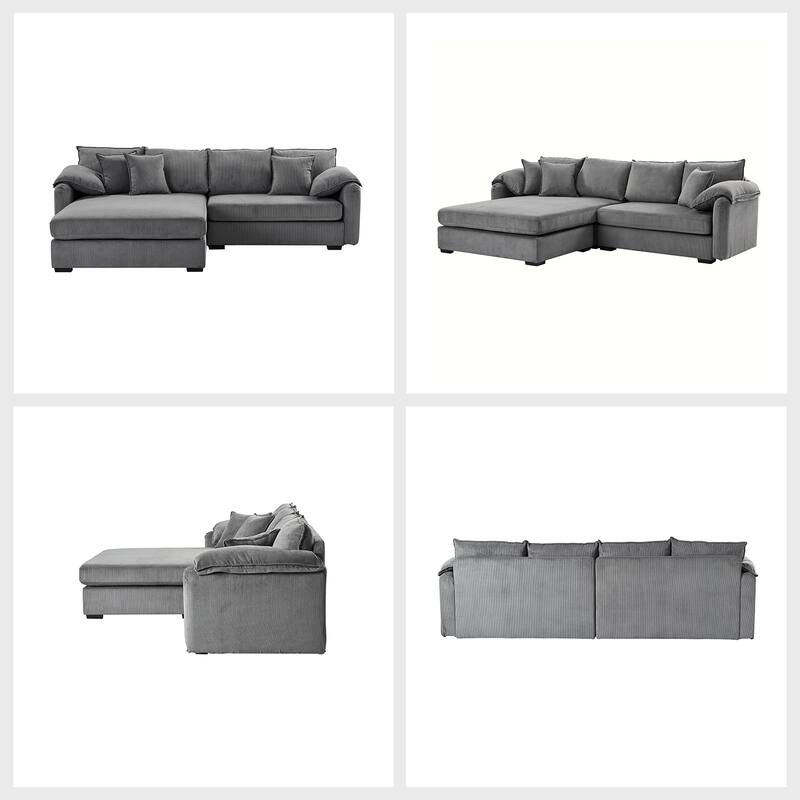 Cesare Modern 2-Piece Reversible Cushions Sectional with Storage by HULALA HOME