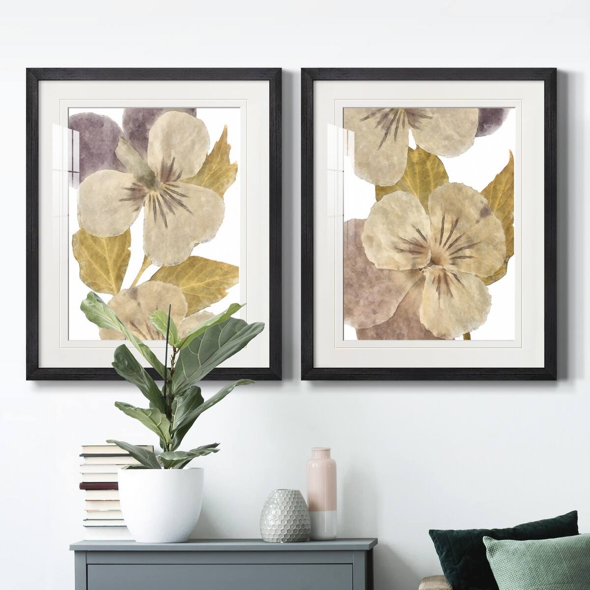 Neutral Pansy I Premium Framed Print Ready to Hang MultiColor
