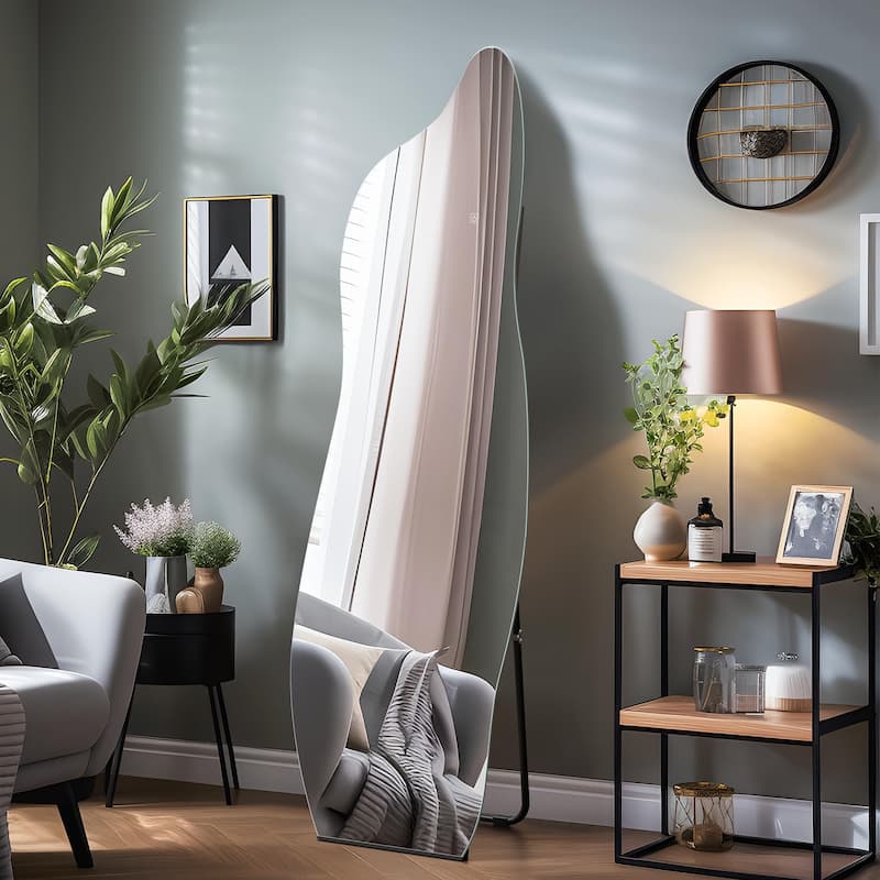 LED Mirror Full Length Wall Mirror Vanity Mirror Adjustable Color 55''