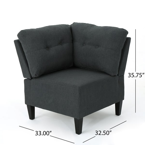 dimension image slide 3 of 4, Emmie Mid-century Modern 5-piece Sectional Sofa Set by Christopher Knight Home