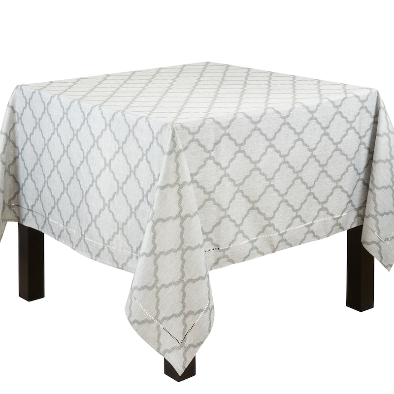 Tablecloth With Laser-Cut Hemstitch Design