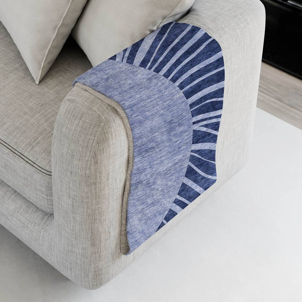 Premium Machine Washable Modern Sun Sherpa Throw Blanket