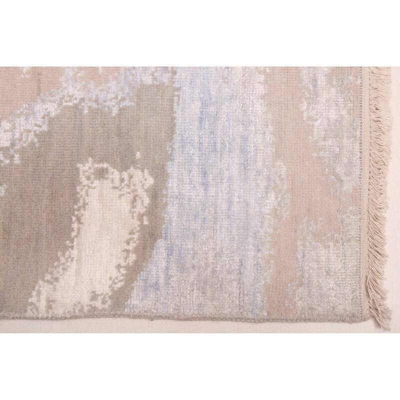 ECARPETGALLERY Hand-knotted Legacy Grey Silk, Wool Rug - 7'11 x 9'11