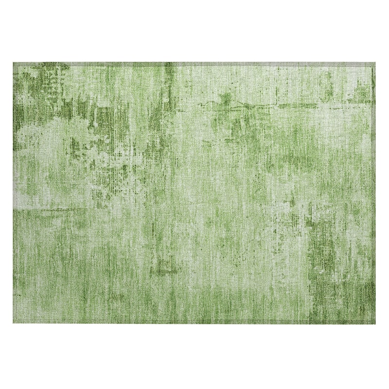 Machine Washable Indoor/ Outdoor Abstract Modern Chantille Rug