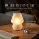 preview thumbnail 4 of 40, Mushroom White Glass Dimmable LED Table Lamp with E26 Socket Modern