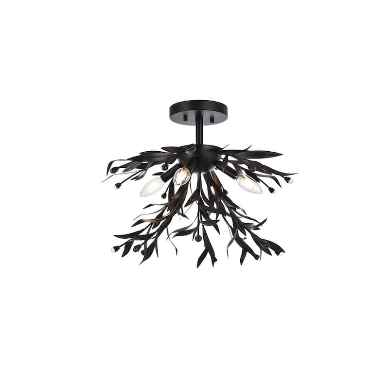 Piper 18.5 inch Flush Mount - N/A - Black