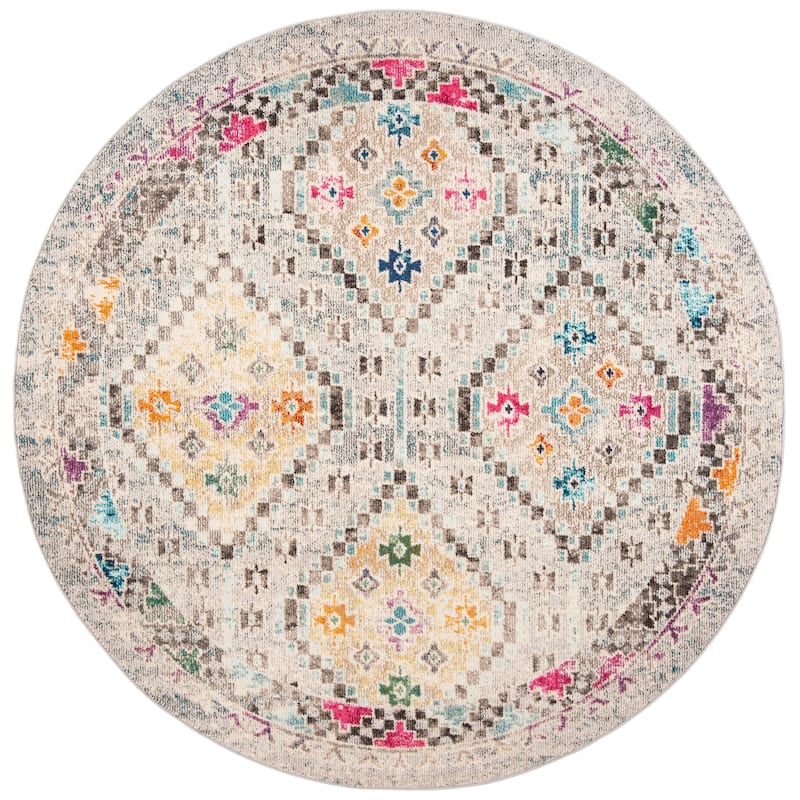 SAFAVIEH, Madison Hortensia Boho Diamond Distressed Rug