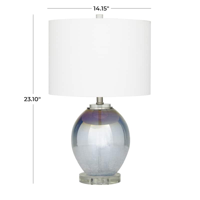 Glass Room Table Lamp - Set of 2 Blue - Roche River Decor
