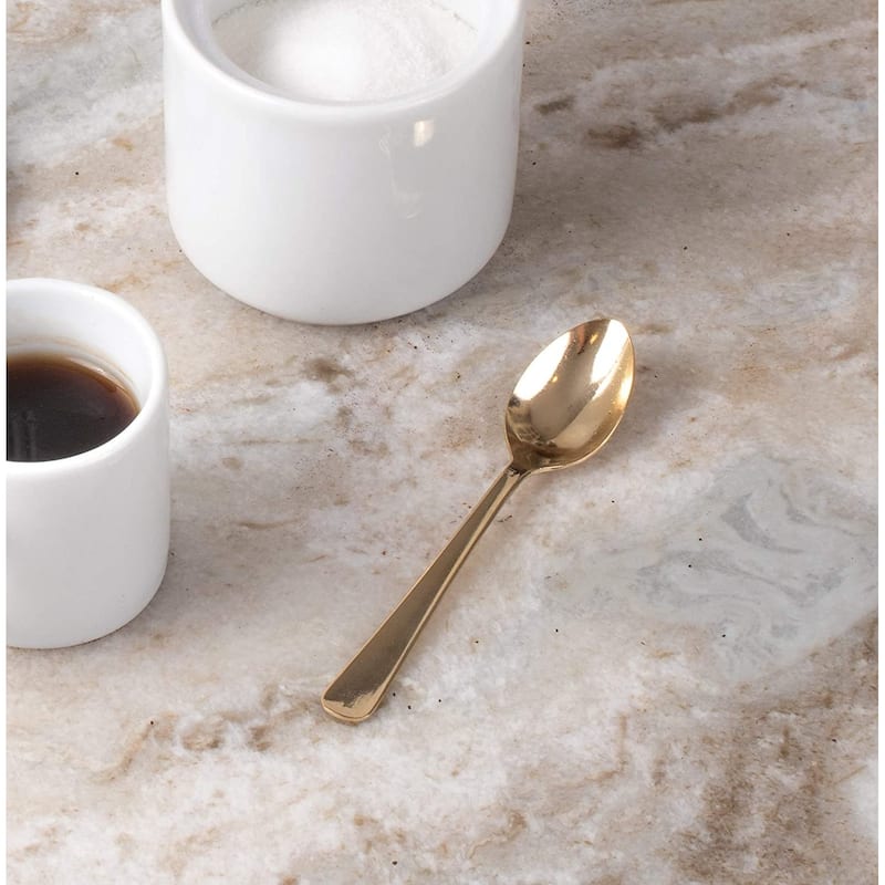 Fino 4.5-Inch Gold Plated Demi Spoon