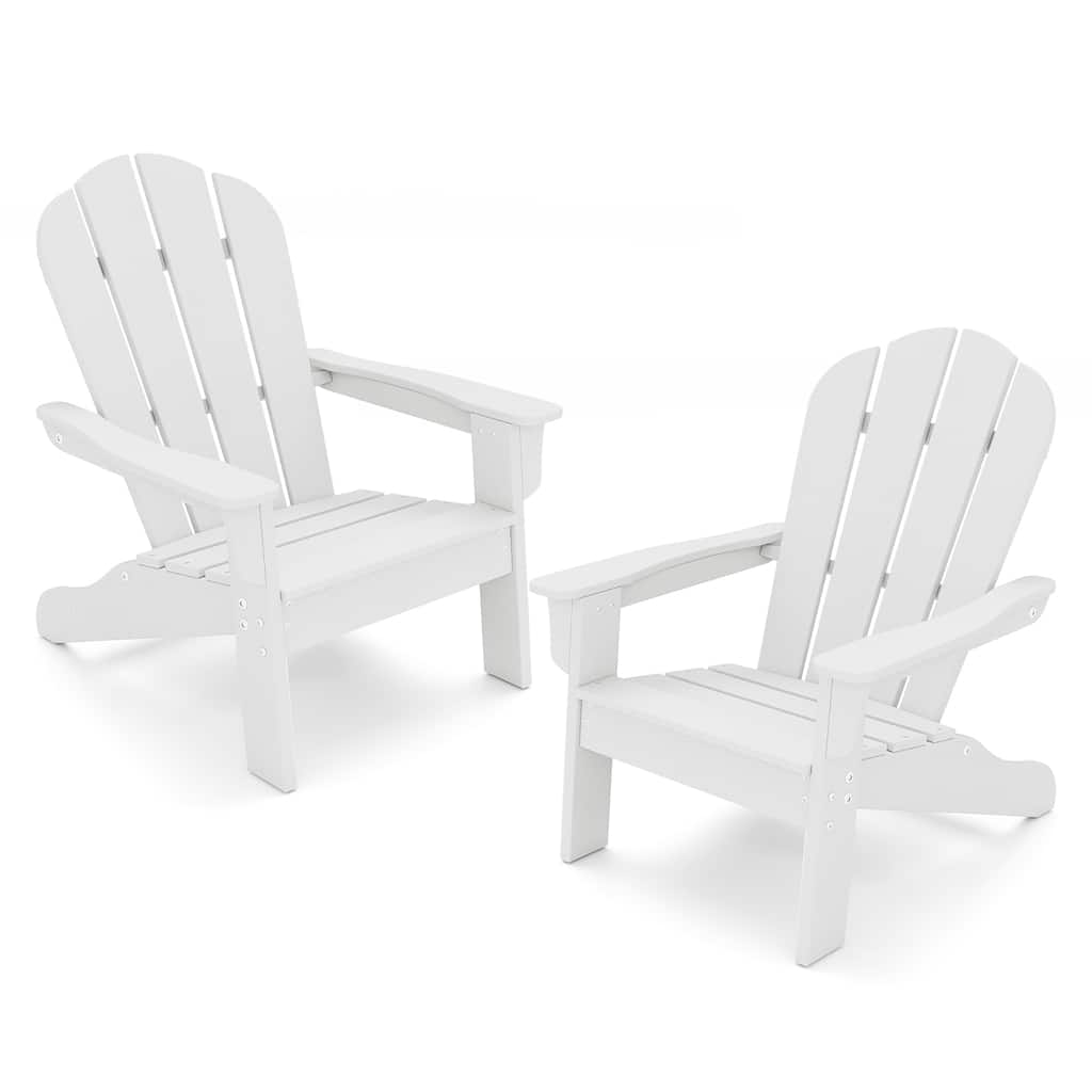 Gymax 2PCS Kid's Adirondack Chair All-Weather HDPE Toddler Lawn Chair