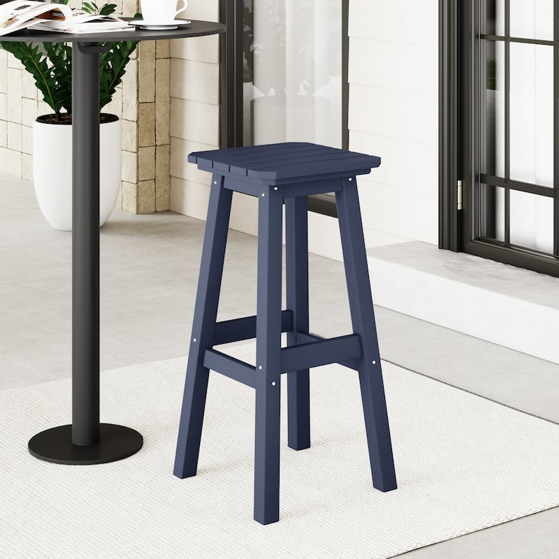 Polytrends Laguna Hdpe All Weather Outdoor Patio 29" Square Bar Stool
