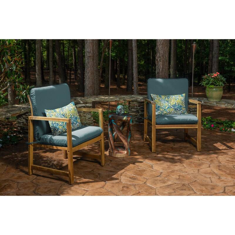 Sunbrella Solid Fabric 1-Piece Indoor/Outdoor Club Chair Cushion, 22"W x 44"L