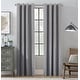 preview thumbnail 7 of 12, ThermaPlus Maya Total Blackout Grommet Curtain Panel 52" x 108" - Grey
