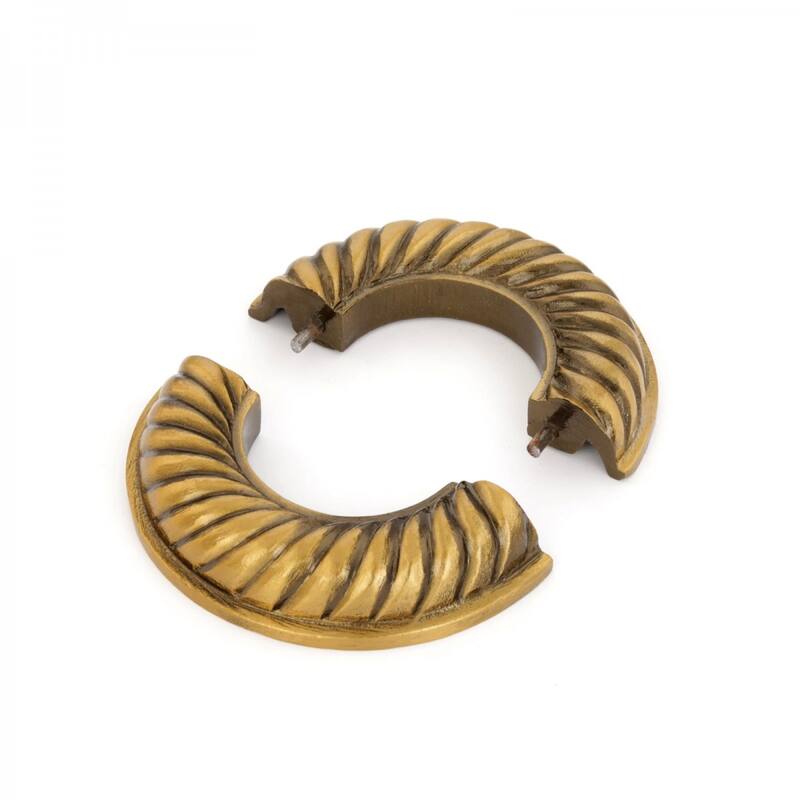 Gold Finish Aluminum Radiator Flange Le Cruller Style 1.5" (IPS) 1.88" ID - 3.88" OD Renovators Supply