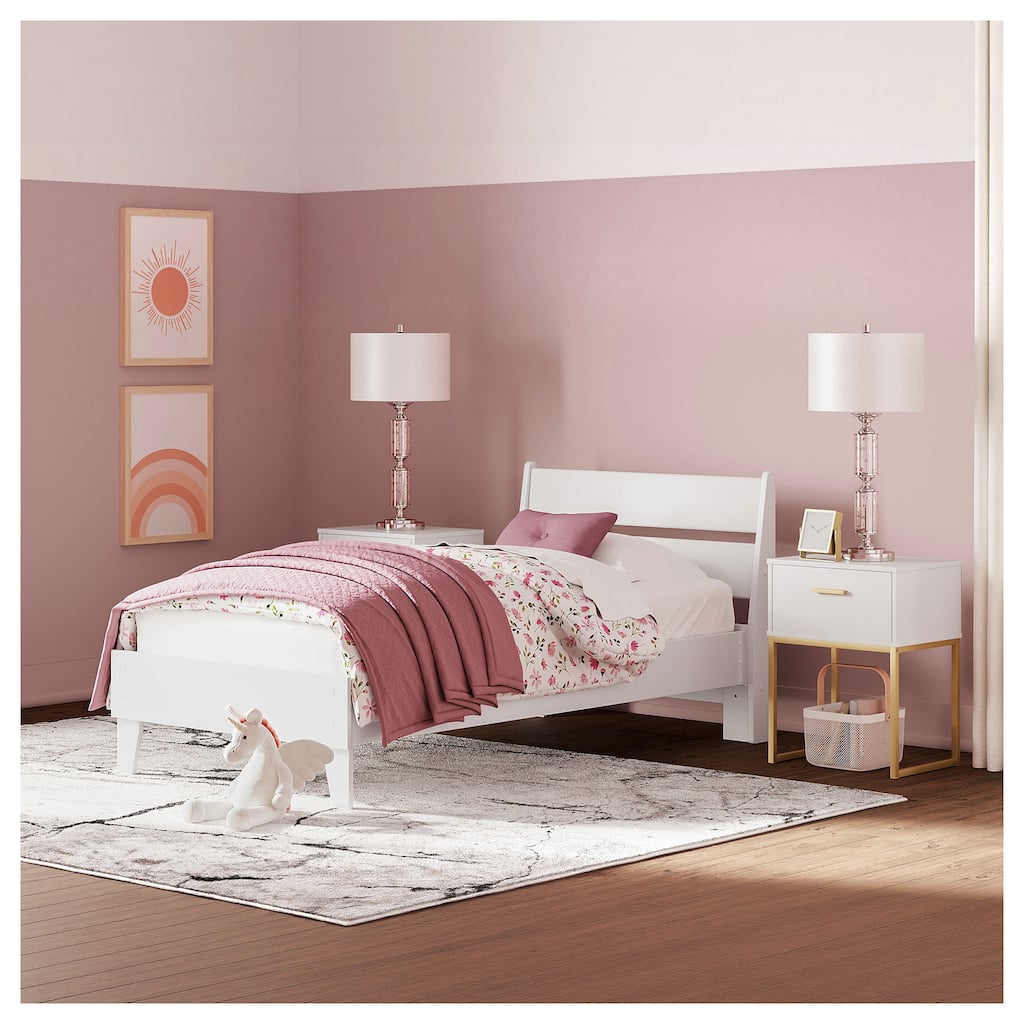 Signature Design by Ashley Socalle White Panel Platform Bed