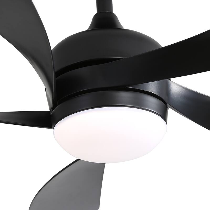 52 Inch Ceiling Fan with Remote & Lights Quiet DC Motor 5 Blade High CFM Modern Fan
