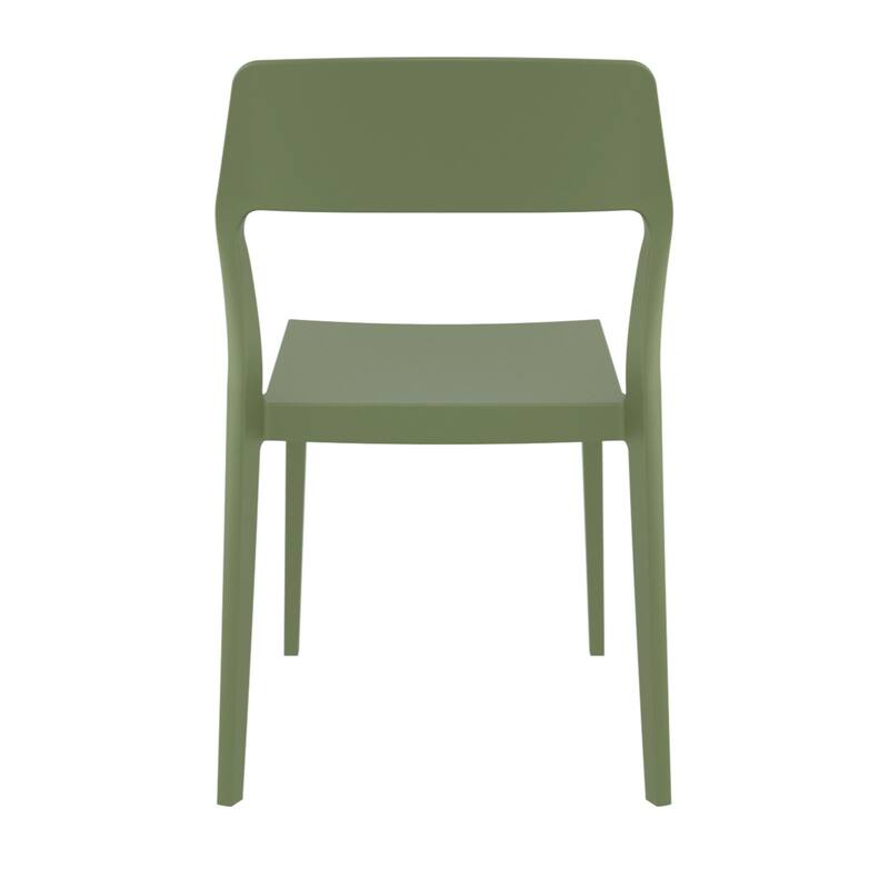 32.75" Olive Green Solid Patio Dining Chair