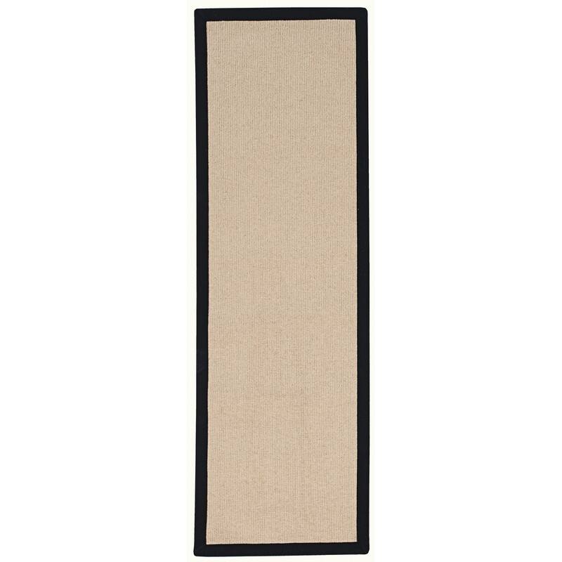 Linon Athena Hand Crafted Classic Wool Rug - 2'6'' x 8' - Black