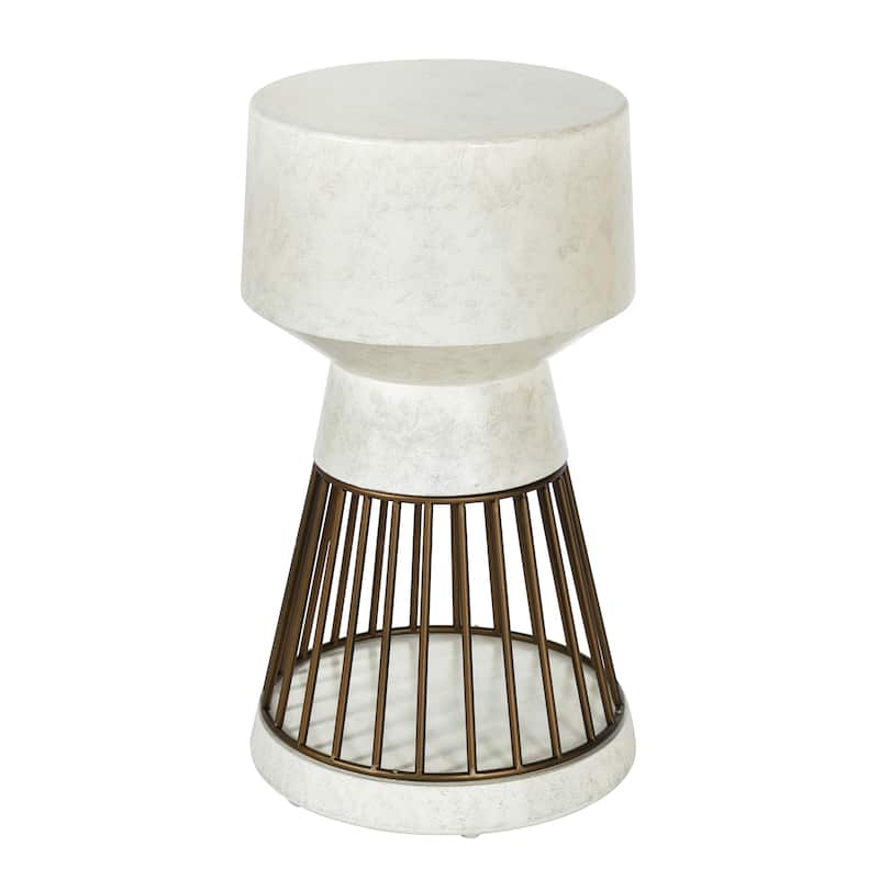 StyleCraft Norman Wyatt Home - Conner Side Table - Cement White