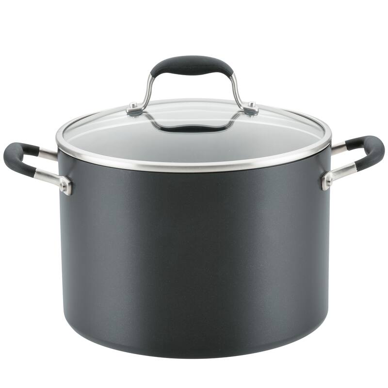 Anolon Advanced Home Hard-Anodized 10-Quart Nonstick Stockpot, Moonstone
