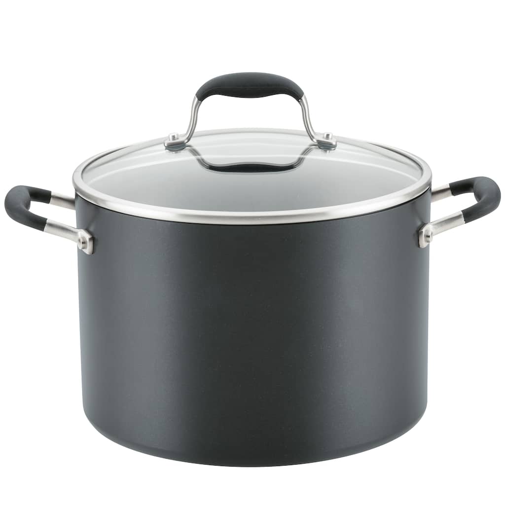 Anolon Advanced Home Hard-Anodized 10-Quart Nonstick Stockpot, Moonstone