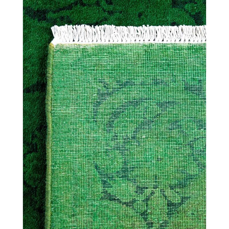 Contemporary Overdyed Wool Hand Knotted Runner - 2' 8" x 7' 9"