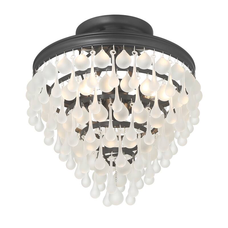 Crystorama Lighting Group 130-FR_CEILING Calypso 3 Light 13" Wide